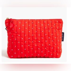 Jcrew quilted heart makeup bag